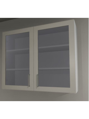2 Glass Doors Top Cabinet (Clear glass)